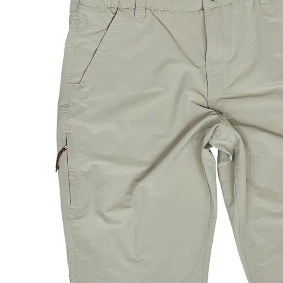 Ascend Hiking Men’s Pants Tan 5 Zip/Pockets Flat Front Sz 38x30 NWOT - Picture 2 of 10